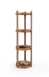 Hanah Home Estantería Polo Yuvarlak - Walnut